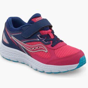 NEW Saucony kids/girls Cohesion 14 A/C PINK/ NAVY Blue Size 7 M Running sneaker